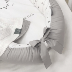 Protejați somnul bebelușului - Cuib de somn pentru co-sleeping Arici gri